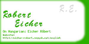robert eicher business card